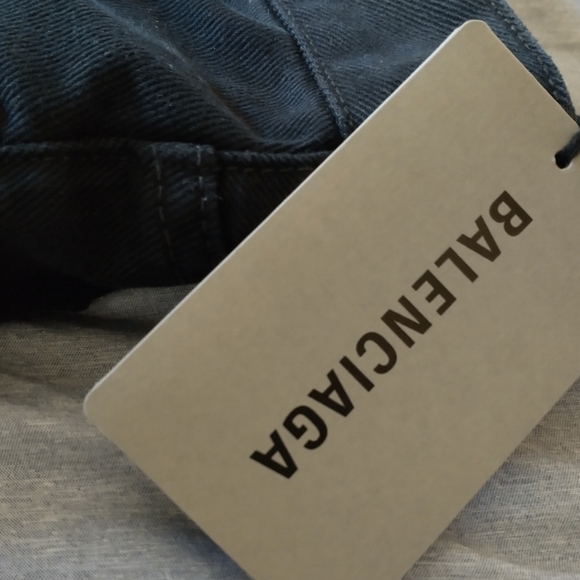 Balenciaga Jean Shorts Black Waist Size 30 Large High End Up Scale Preppy - Picture 6 of 9